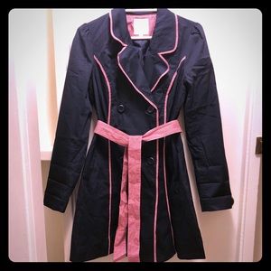 ModCloth Trench Coat in Navy Size S